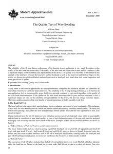 The Quality Test of Wire Bonding