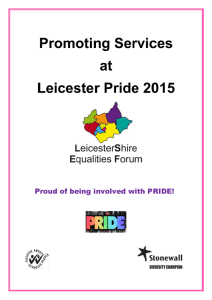 Leicester Pride 2015 service booklet