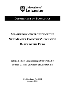 Measuring Convergence of the New Member Countries` Exchange