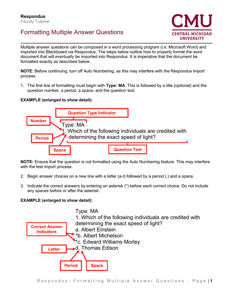 Question And Answer Format In Word