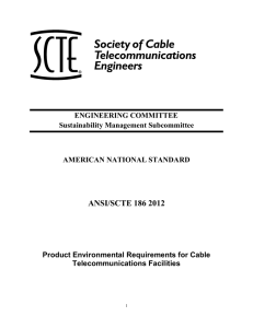 Product Environmental Requirements for Cable