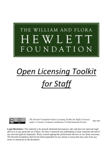 Open Licensing Toolkit for Staff