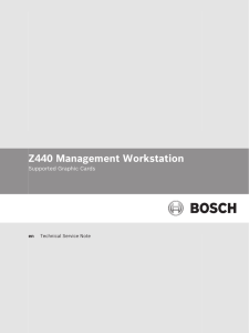 Technical Service Note - Bosch Security Systems