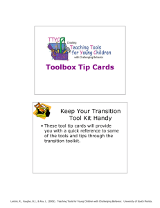 Toolbox Tip Cards - University of South Florida