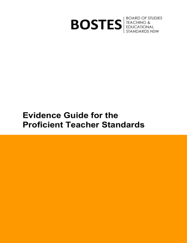 proficient-teacher-evidence-guide