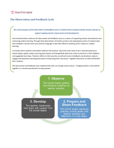 The Observation and Feedback Cycle