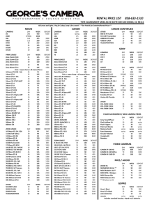 RENTAL PRICE LIST 858-633-1510