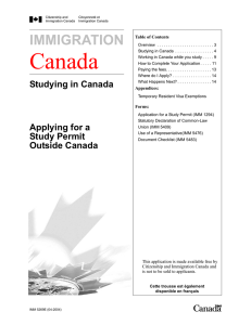 Guide 5269 - Applying for a Study Permit Outside Canada