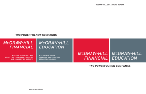 McGRAW-HILL FINANCIAL McGRAW-HILL EDUCATION W