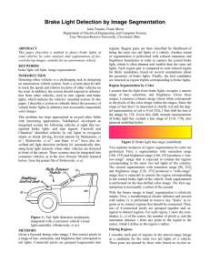 Brake Light Detection by Image Segmentation
