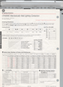 CR160MC Mechanically Held Lighting Contactors