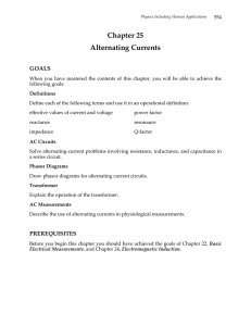 Chapter 25 Alternating Currents