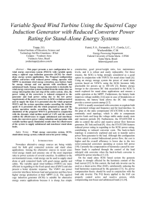 Variable Speed Wind Turbine Using the Squirrel Cage Induction