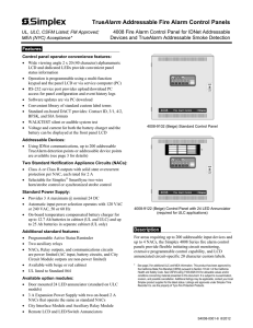 TrueAlarm Addressable Fire Alarm Control Panels