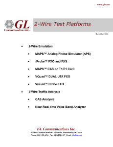 2-Wire Test Platforms - GL Communications Inc