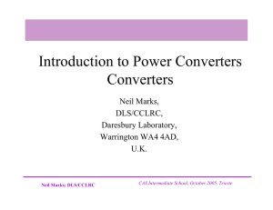 Introduction to Power Converters Converters