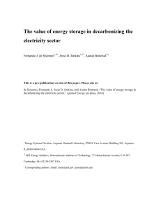 The value of energy storage in decarbonizing the electricity