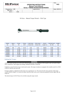 Setting the Torque - Hi