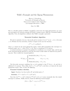Wolfe`s Example and the Zigzag Phenomenon