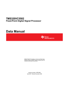 TMS320VC5502 Fixed-Point Digital Signal