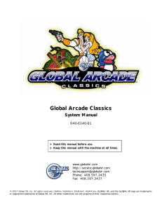 Global Arcade Classics System Manual