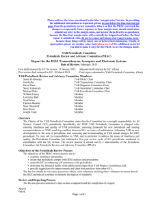 Report for the IEEE Transactions on Aerospace and Electronic