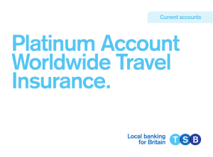 Platinum Account Worldwide Travel Insurance.