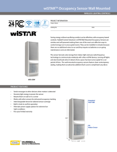 wiSTARTM Occupancy Sensor Wall Mounted