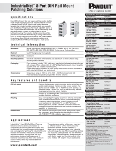 IndustrialNet™ 8-Port DIN Rail Mount Patching Solutions