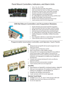 Panel Mount Controllers, Indicators, and Alarm Units DIN Rail Mount