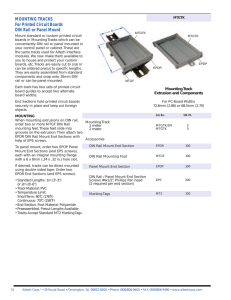 MOUNTING TRACKS For Printed Circuit Boards DIN Rail or Panel