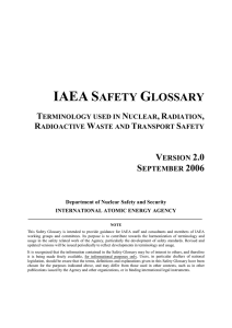 iaea safety glossary - Nuclear Safety and Security