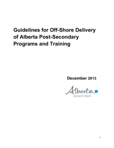 Guidelines for Off-Shore Delivery of Alberta Post