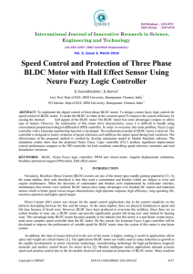 Speed Control and Protection of Three Phase BLDC Motor