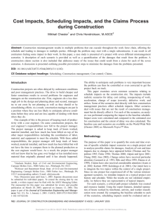 Cost Impacts, Scheduling Impacts, and the Claims