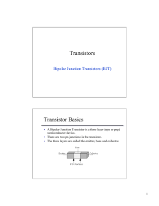 Bipolar Junction Transistors