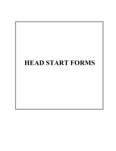head start forms