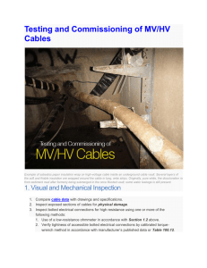 Testing and Commissioning of MV/HV Cables