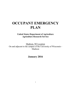 occupant emergency plan - University of Wisconsin–Madison