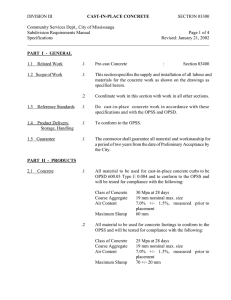 DIVISION III CAST-IN-PLACE CONCRETE SECTION 03300