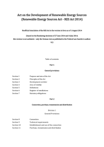 Act on the Development of Renewable Energy Sources