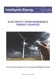 electricity from renewable energy sources