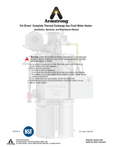 Flo-Direct® Complete Thermal Exchange Gas Fired Water Heater