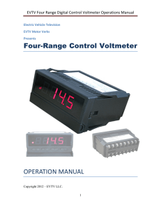 Four-Range Control Voltmeter OPERATION