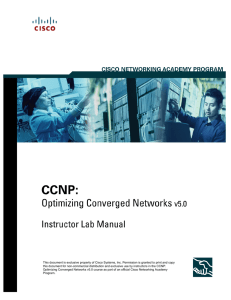 CCNP: Optimizing Converged Networks v5.0