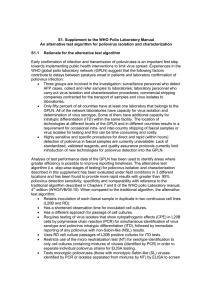 S1. Supplement to the WHO Polio Laboratory Manual An alternative