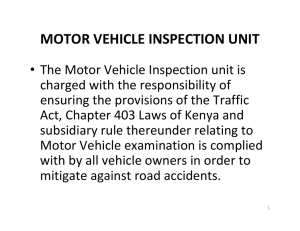 motor vehicle inspection unit