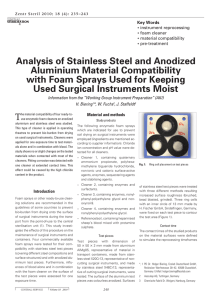 Analysis of Stainless Steel and Anodized Aluminium Material