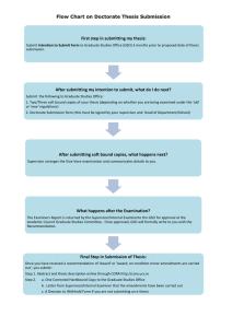 Quick Guide to PhD Thesis Submission for