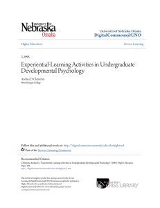 Experiential-Learning Activities in Undergraduate Developmental